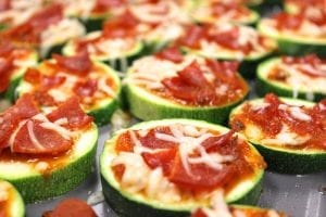 zucchini keto pizza bites