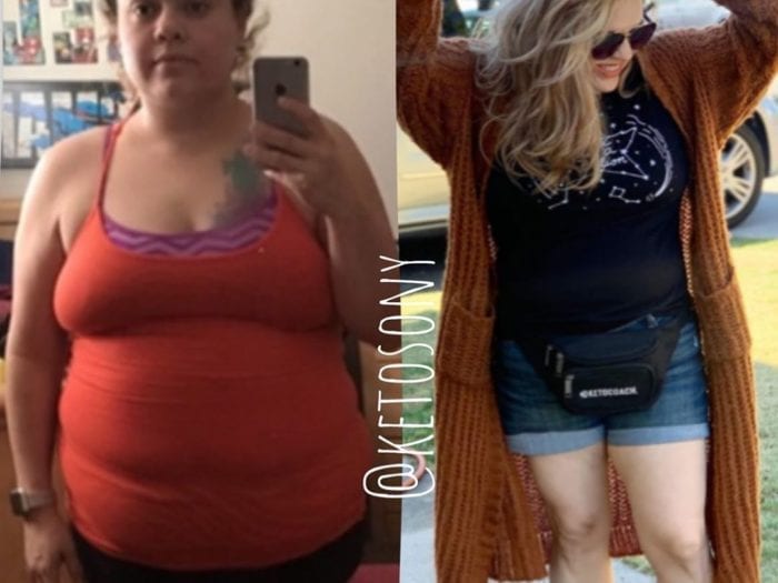 ketosony and her weight loss transformation on keto