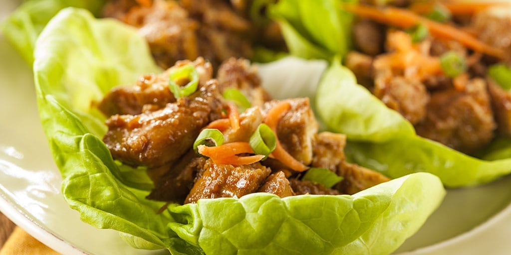 asian chicken lettuce wraps