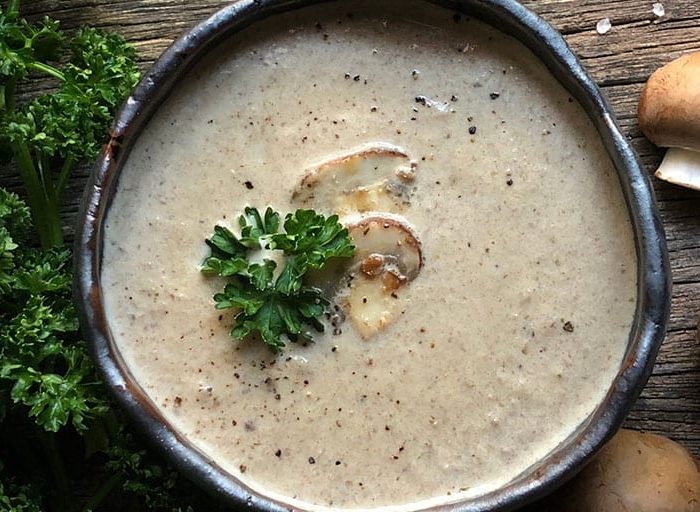 vegetarian keto mushroom soup