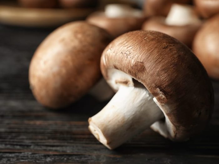 Keto raw mushrooms