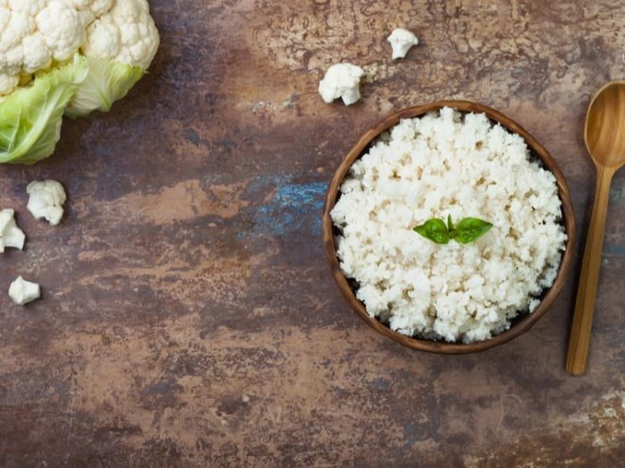 Cauliflower rice is a great base for keto recipes