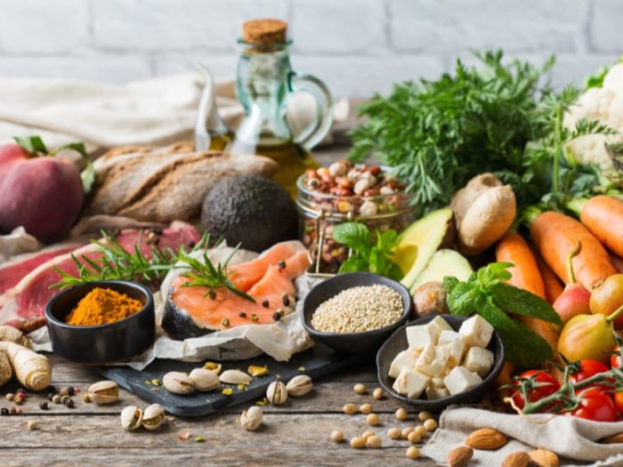 Ingredients for the mediterranean diet