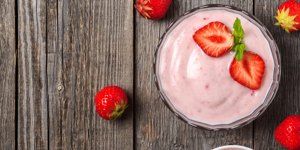 Strawberry Yogurt is one of the vitamin rich food | LoveLocal