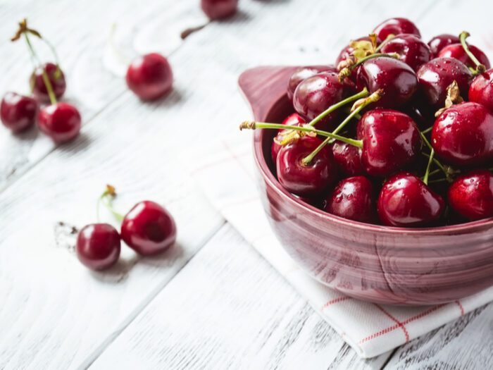 Bowl of cherries for dieter on keto