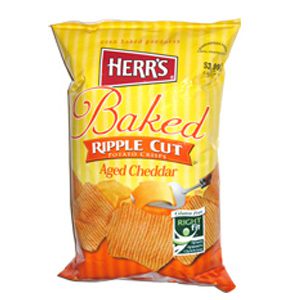 Baked Ripple Cut Potato Crisps, Aged Cheddar