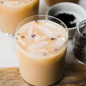 Iced Earl Grey Latte with Almond Milk, without whipped cream