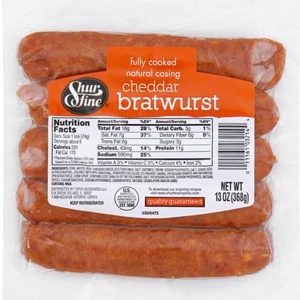 Natural Casing Cheddar Bratwurst