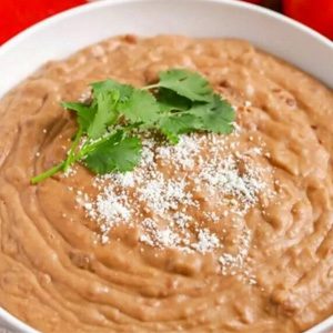 Refried Beans without Cheddar Cheese