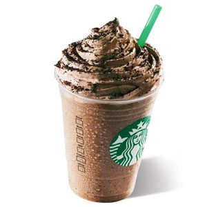 Starbucks Chocolate Cookie Crumble Creme Frappuccino with Coconut milk & whipped cream