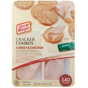 Turkey & Chicken Cracker Combos with Swiss Cheese & Cheddar