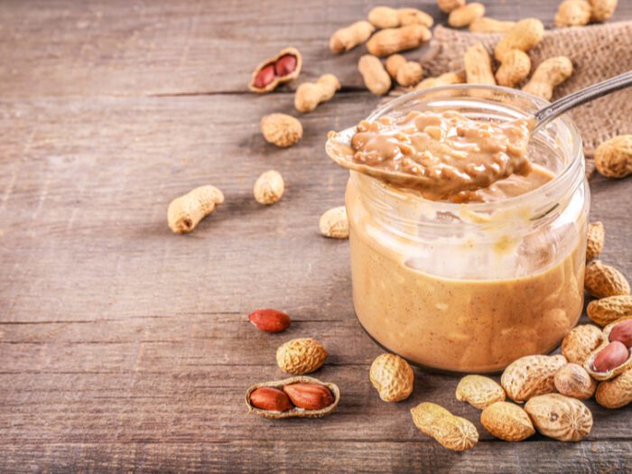 Peanut butter in a jar