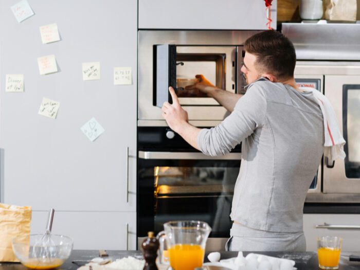 Microwaving a keto meal