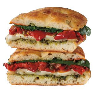 starbucks Smoked Mozzarella & Roasted Pepper Sandwich