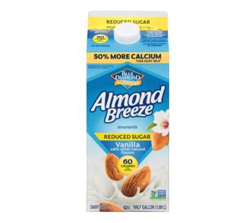 Almond Breeze, Almondmilk, Vanilla, Reduced Sugar