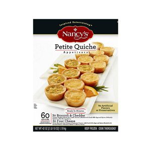 Broccoli & Cheddar Petite Quiche Appetizers, frozen