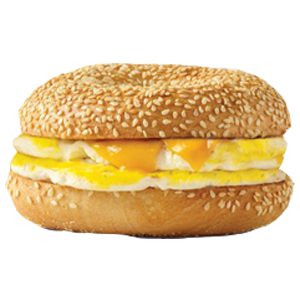 Cheddar Cheese & Egg Breakfast Sandwich on Plain Bagel