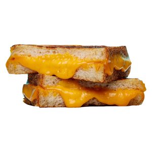 Grilled Cheddar Cheese Sandwich on Sourdough Bread, without toppings or sauce