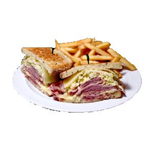 Ham & Cheddar Toasted Wheatberry Hoagie with fries