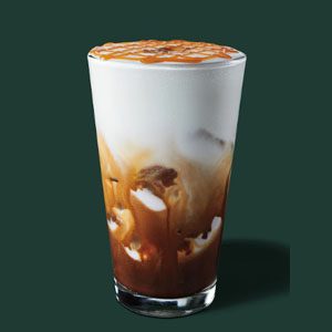 Iced Caramel Latte with Almond Milk, without whipped cream