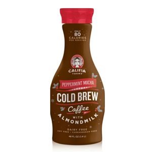 Peppermint Mocha Cold Brew Coffee with Almond Milk (Dairy Free)