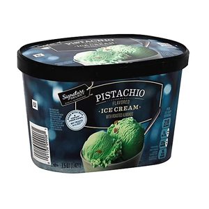 Pistachio Ice Cream with Roasted Almonds