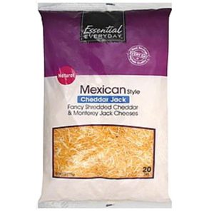 A Blend Of Mexican Style Fancy Shredded Cheeses, Cheddar Jack