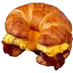 Bacon Egg Cheddar Croissant Only