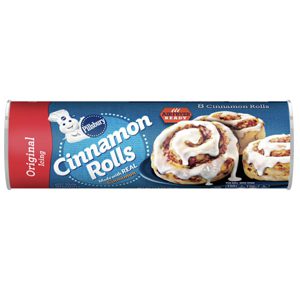 Cinnamon Rolls, with Almond Vanilla Icing, refrigerated dough