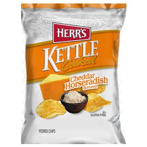 Kettle Cooked Potato Chips, Cheddar Horseradish Flavored