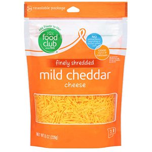 Mild Cheddar Natural Cheese, Finely Shredded