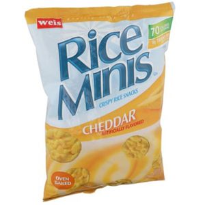 Rice Minis Crispy Rice Snacks, Cheddar