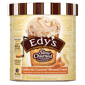 Slow Churned, Light Ice Cream, California Caramel Almond Crunch