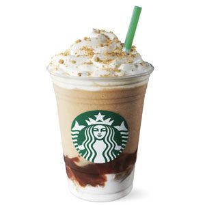 Starbucks S'mores Creme Frappuccino with Coconut milk & whipped cream