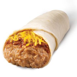 Bean Burrito with Cheddar Cheese & Chili