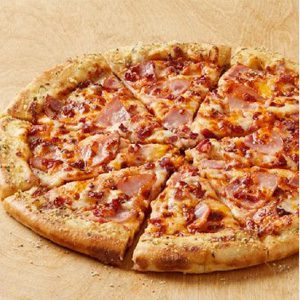 Giant Thin Crust Bacon, Cheddar & Ham Pizza