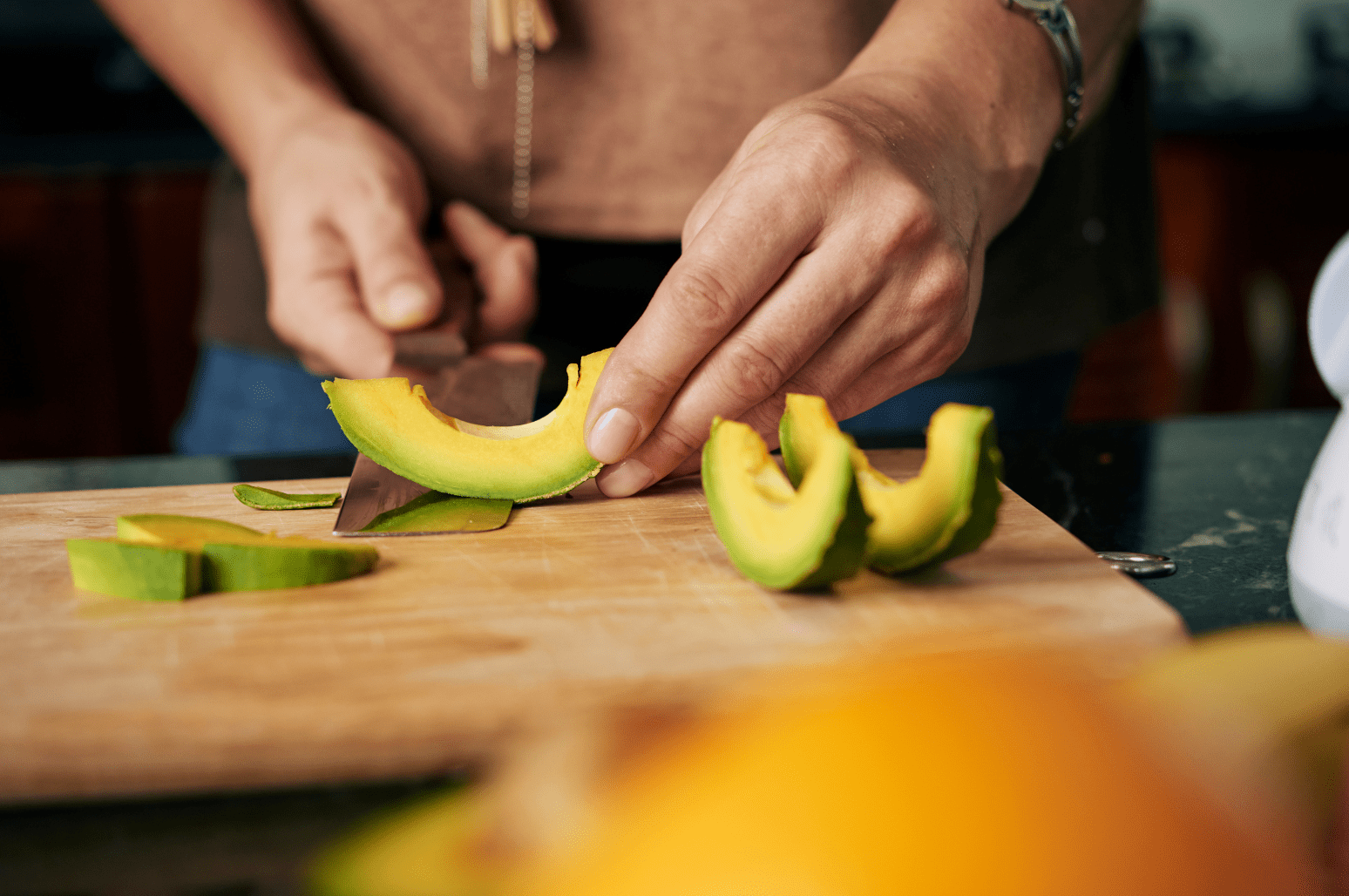 Starting keto by slicing avocados