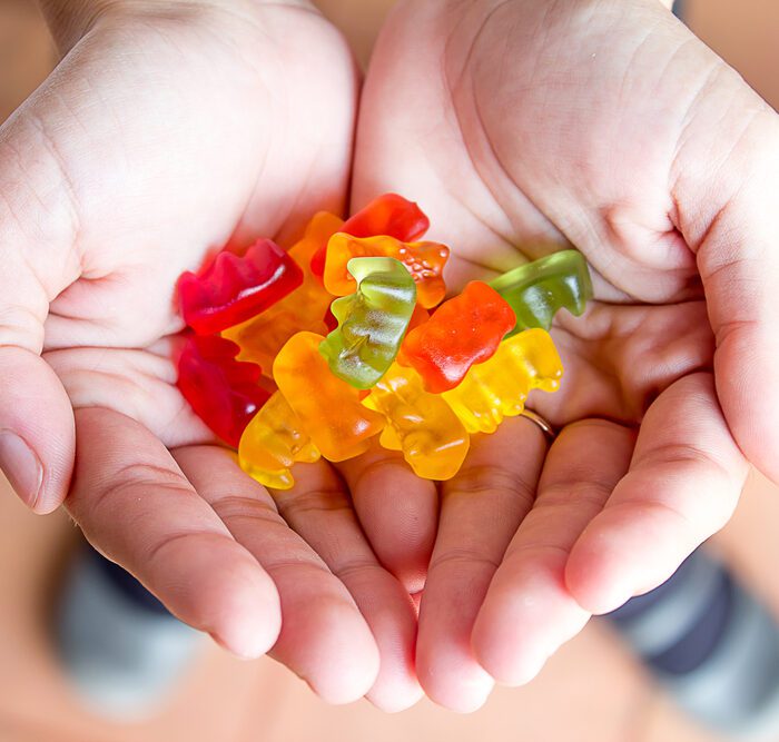 Handful of keto gummies