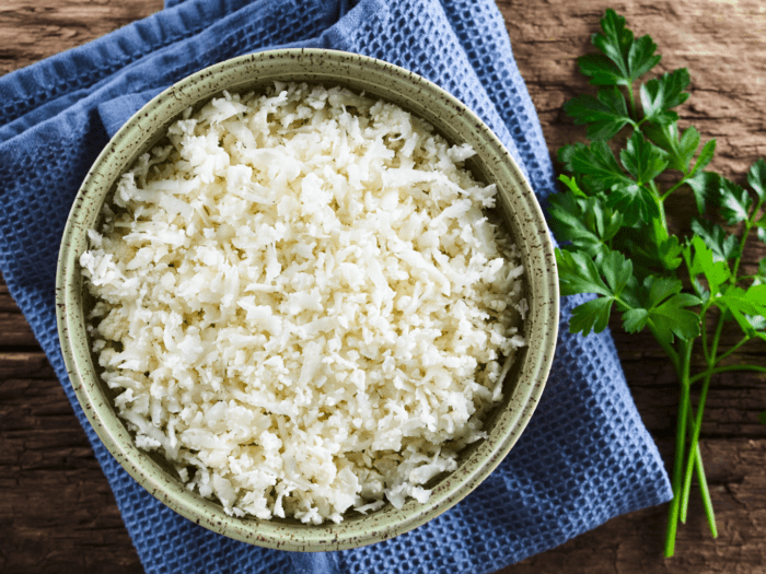 Using cauliflower as rice substitute