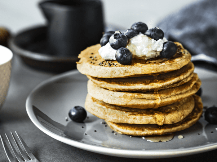 Stack of keto pancakes