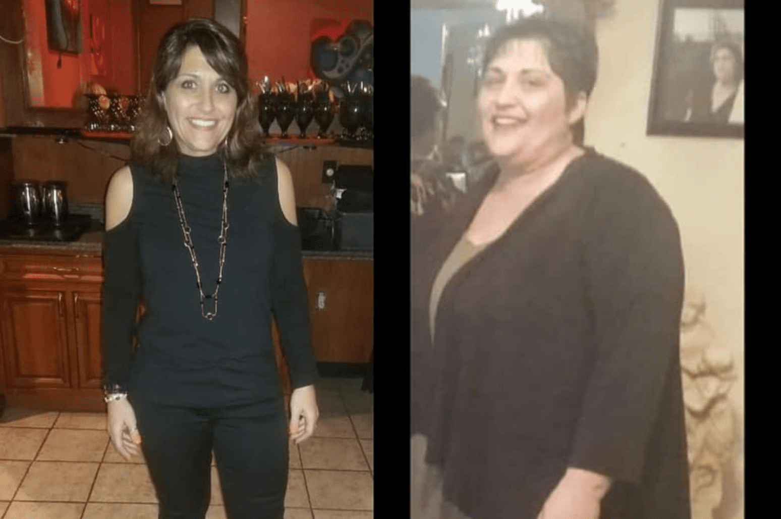 Antonietta Vigliotti before and after losing weight on keto